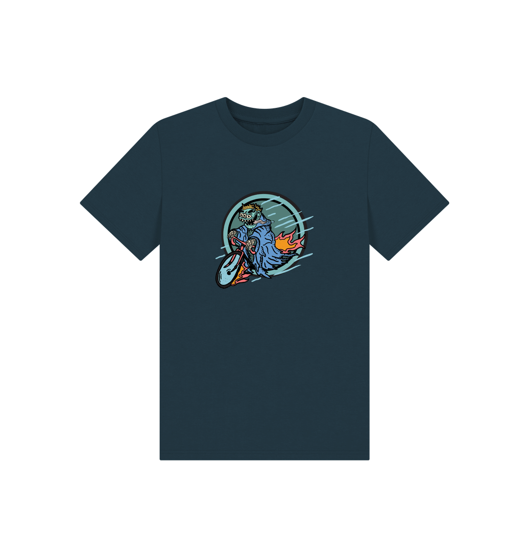 Denim Blue Monster Bike - Unisex Kids' T-Shirt