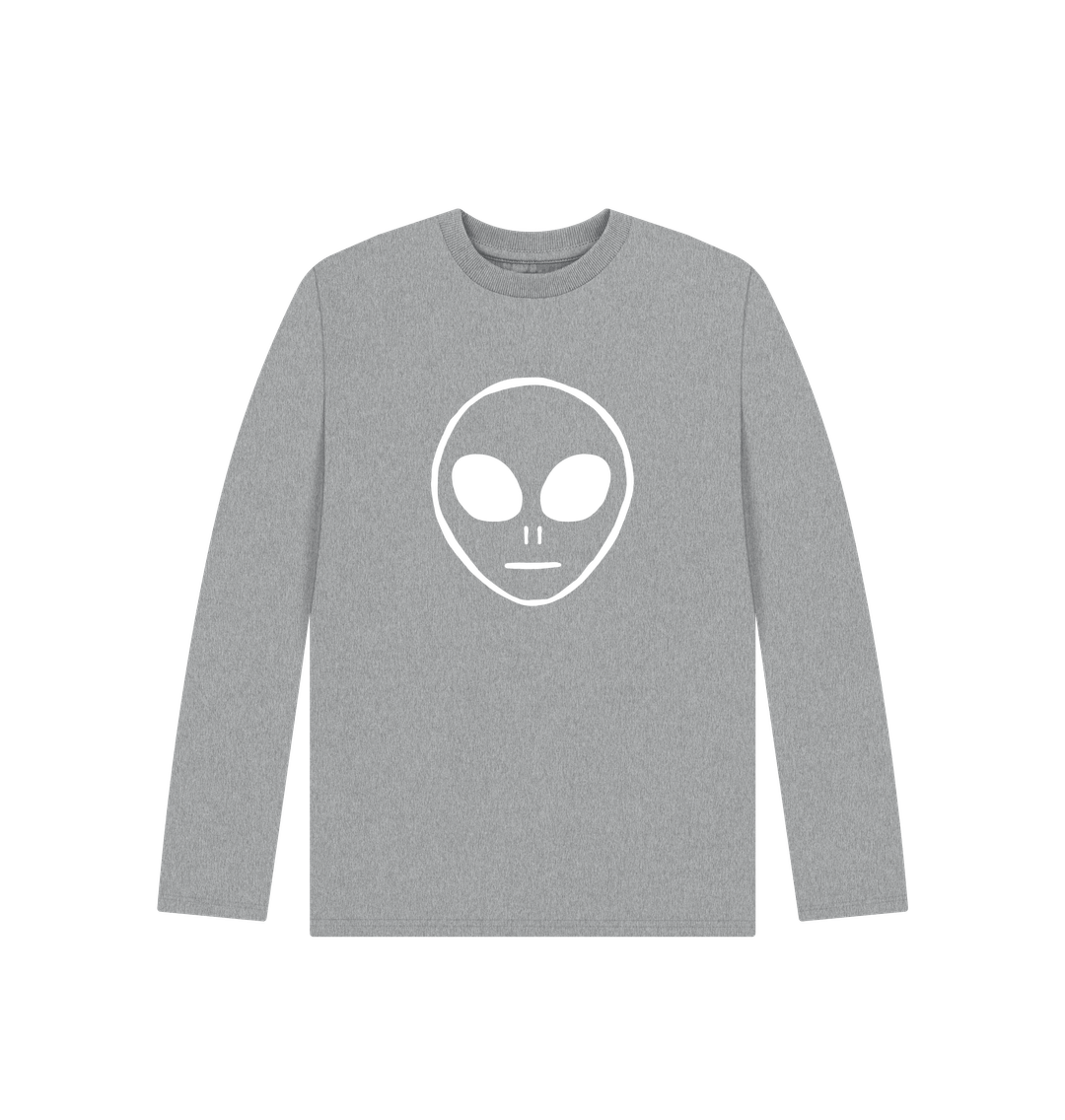 Athletic Grey Alien - Kids' Organic Long Sleeve T-shirt