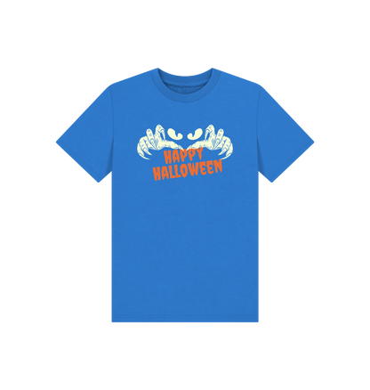 Bright Blue Printed Kids T-Shirt Front