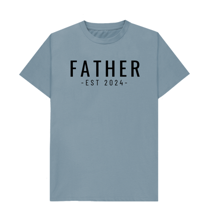 Stone Blue Printed T-shirt Front