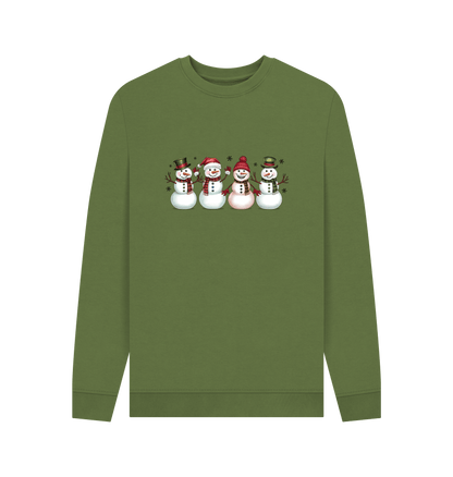 Khaki Printed Sweater Front