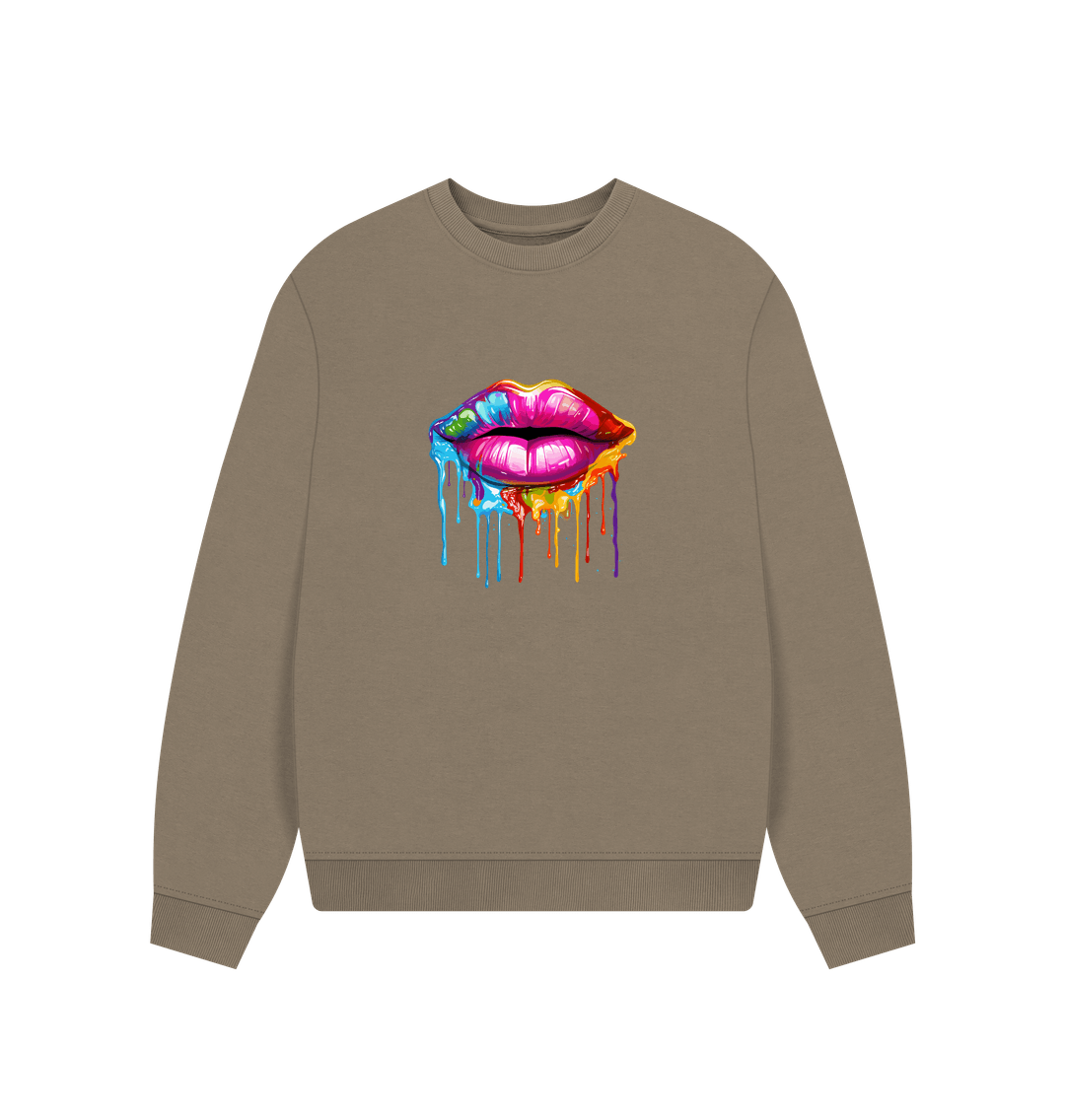 Willow Colour Drip Kiss - Women's Oversized Jumper