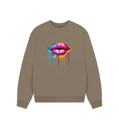 Willow Colour Drip Kiss - Women's Oversized Jumper