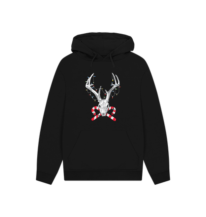 Black Printed Hoody Front