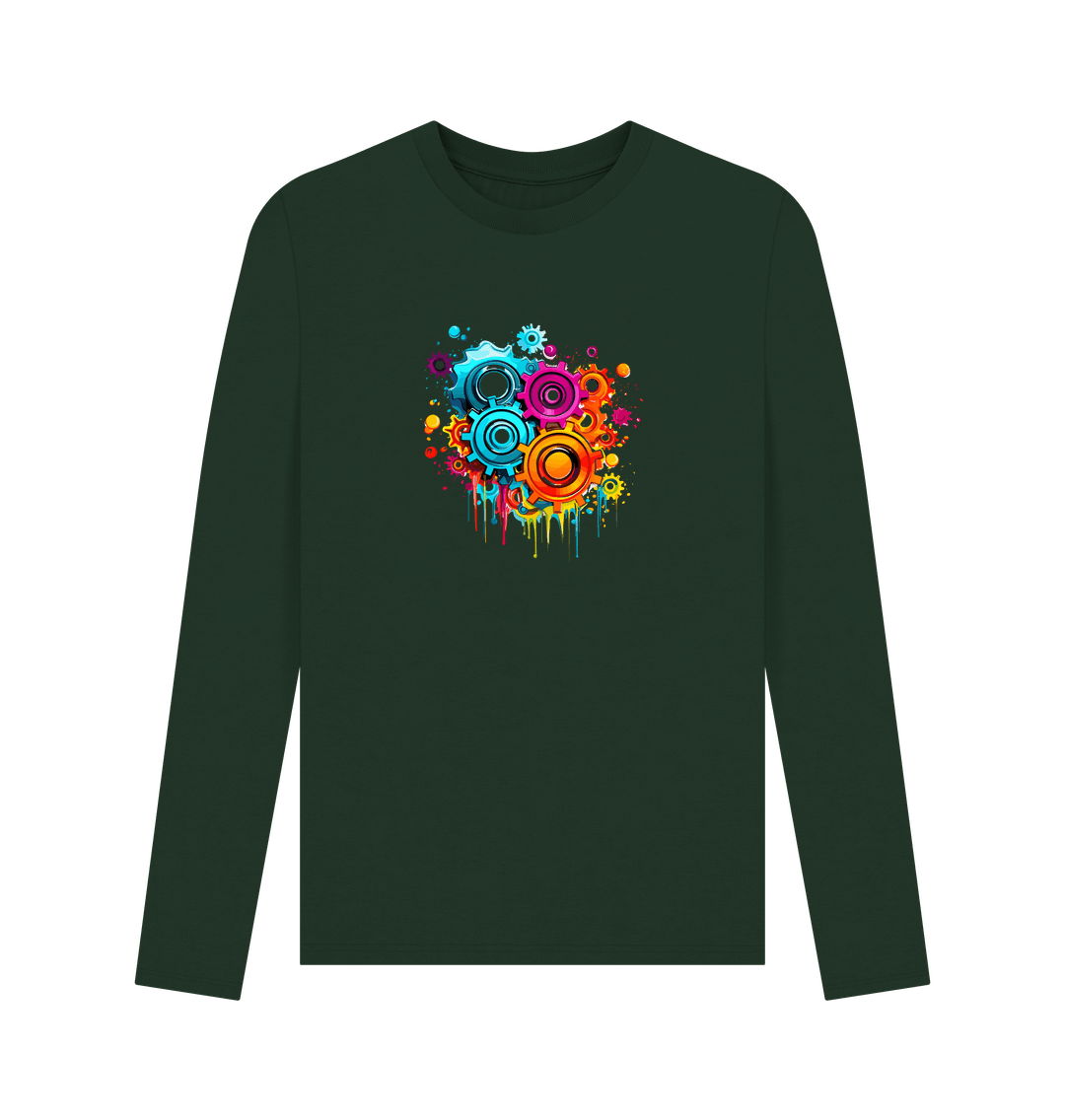 Evergreen Colour Drip Machines - Men's Long Sleeve T-shirt