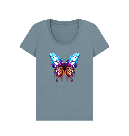 Stone Blue Printed T-shirt