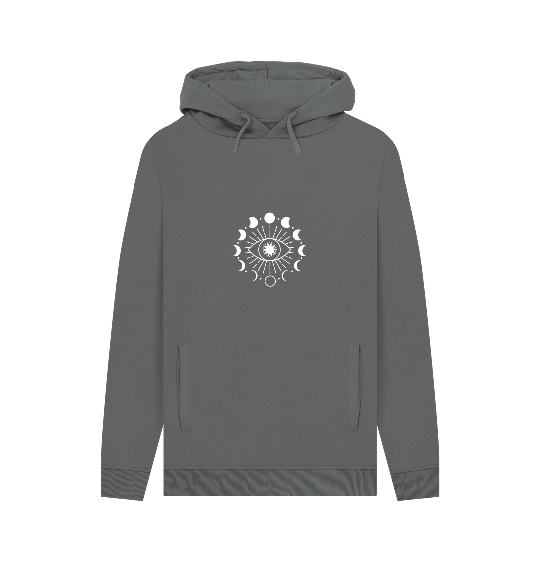 Slate Grey Astro Moon - Men's Pullover Hoodie