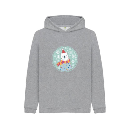 Athletic Grey Cosy Polar Bear - Unisex Kids' Pullover Hoody