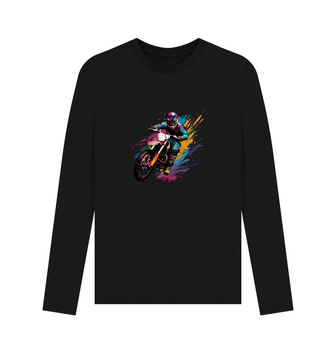 Black Colour Drip Wild Ride - Men's Long Sleeve T-shirt