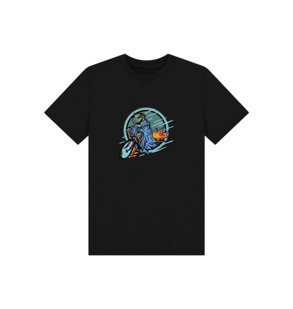 Black Printed Kids T-Shirt Front