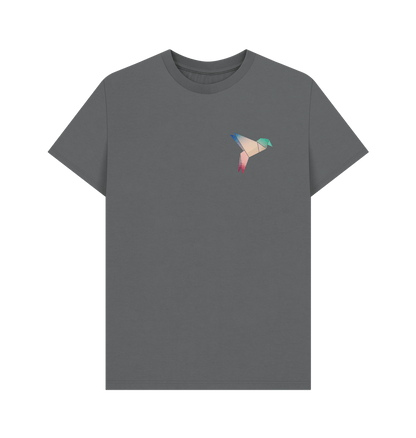 Slate Grey Origami Bird - Men's Basic T-shirt