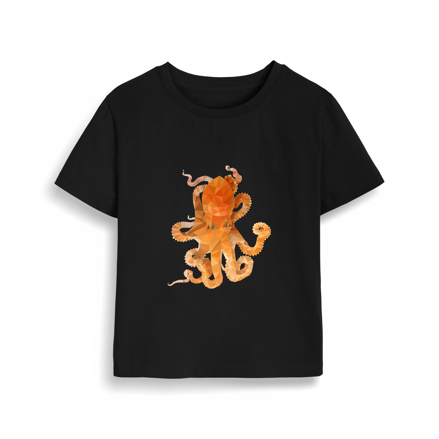 Black Printed T-shirt Front