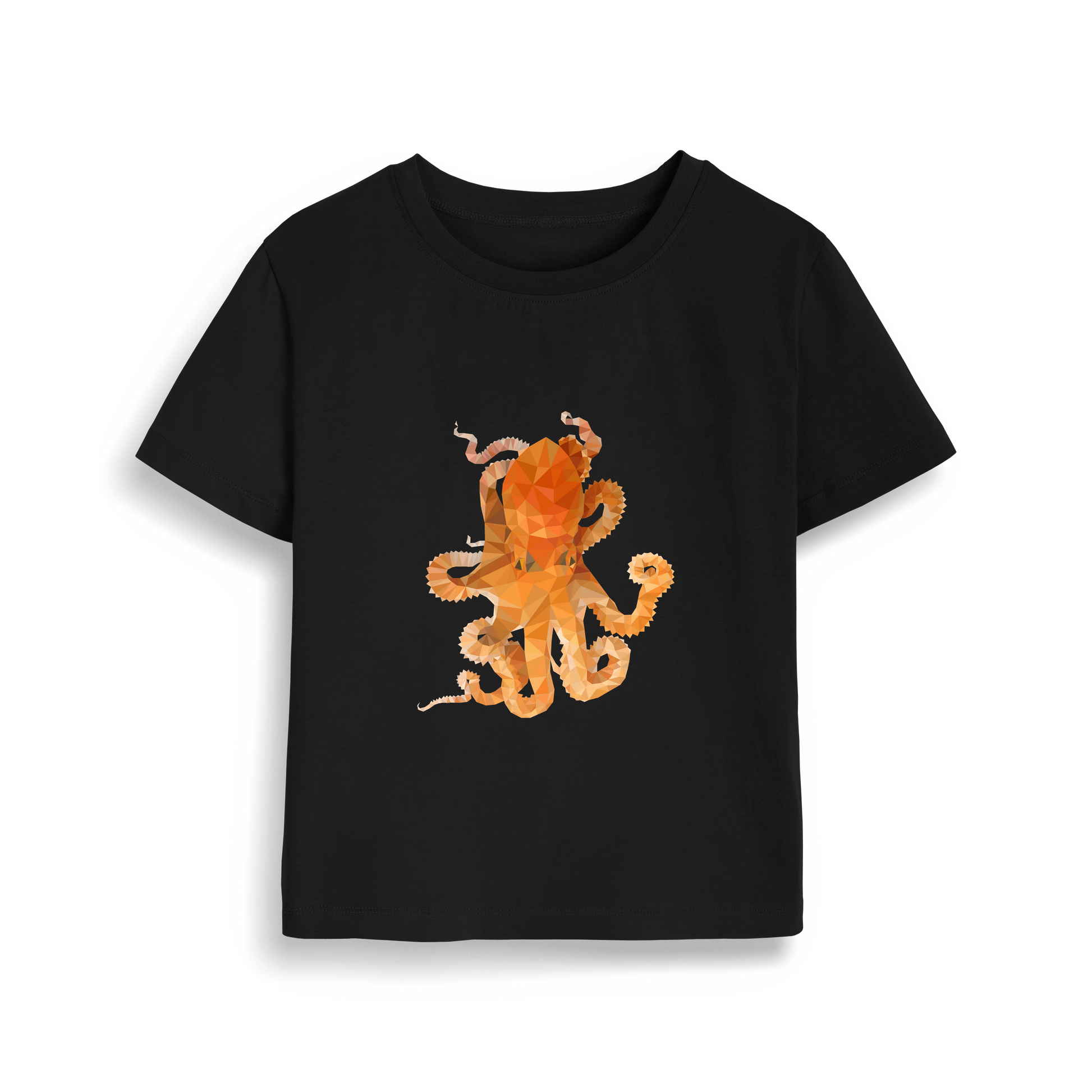 Black Printed T-shirt Front