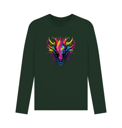 Evergreen Colour Drip Dragon - Men's Long Sleeve T-shirt