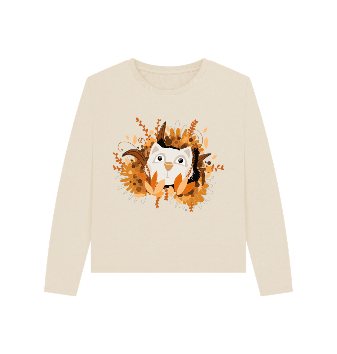 Oat Leafy Cat - Women's Heavyweight Long Sleeve T-Shirt