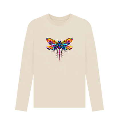 Oat Colour Drip Dragonfly - Men's Long Sleeve T-shirt