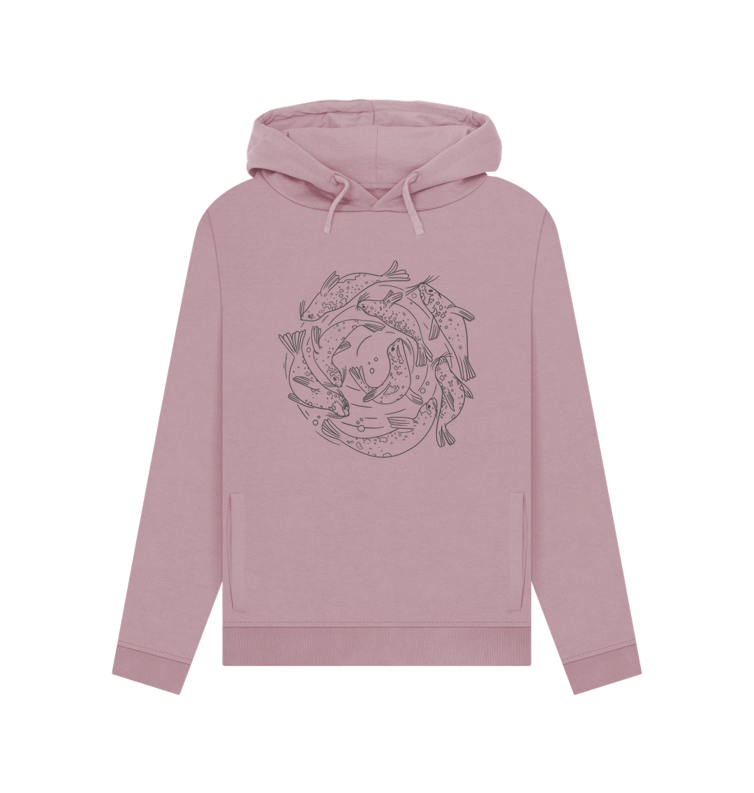 Mauve Swimming Seals - Women's Pullover Hoody