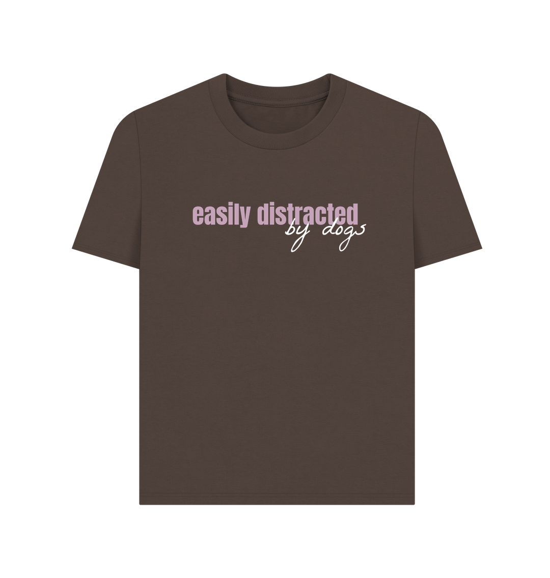 Chocolate Easily Distracted - Women's Plain T-shirt