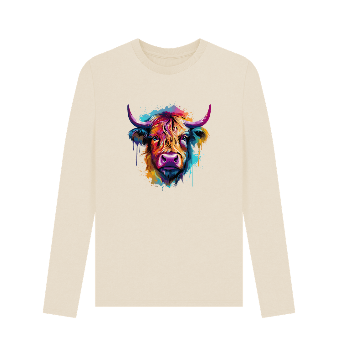 Oat Colour Drip Raging Bull - Men's Long Sleeve T-shirt