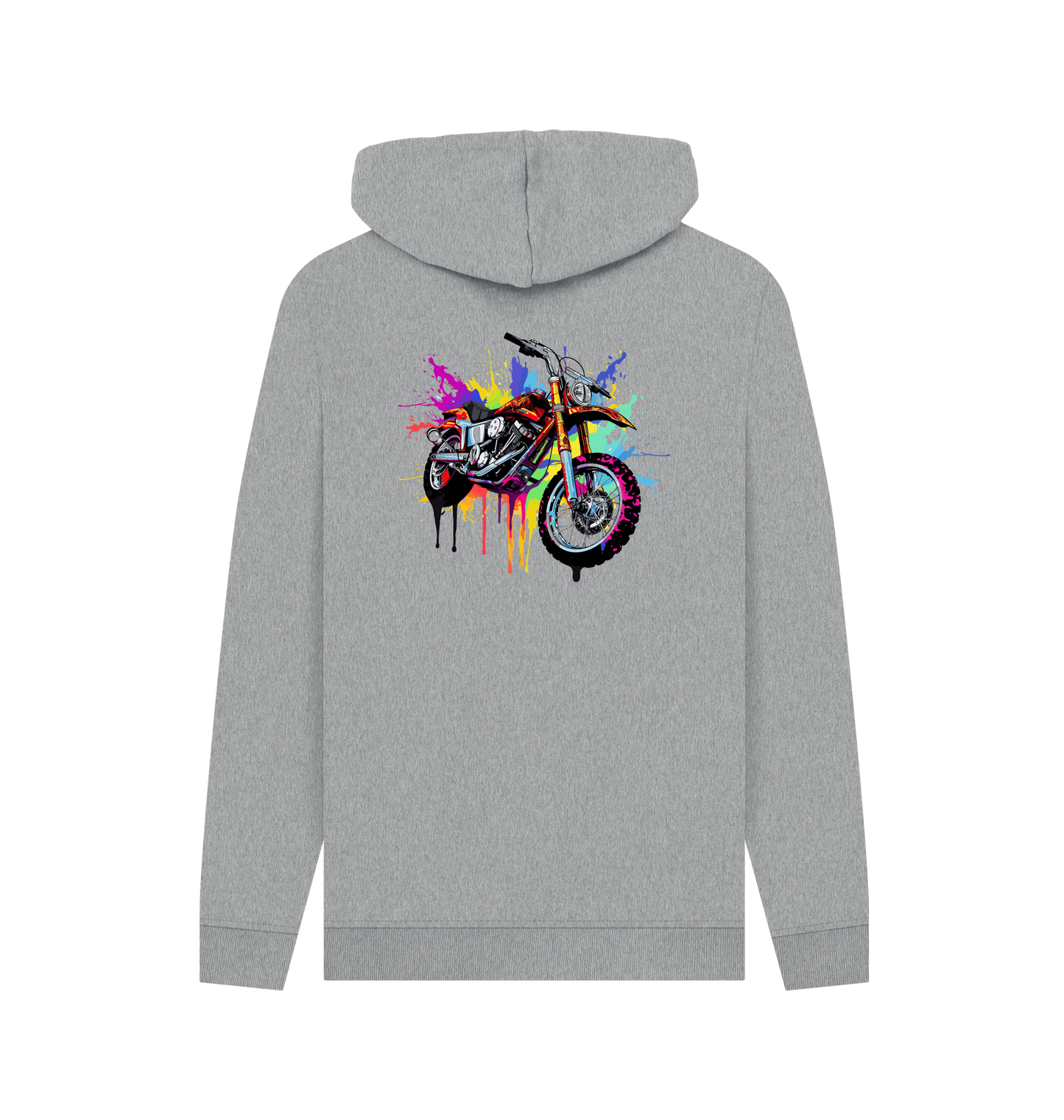 Light Heather Colour Drip Bike - Men's Pullover Hoodie