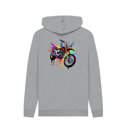 Light Heather Colour Drip Bike - Men's Pullover Hoodie