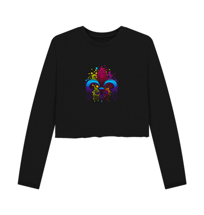 Black Colour Drip Spade - Women's Boxy Jumper