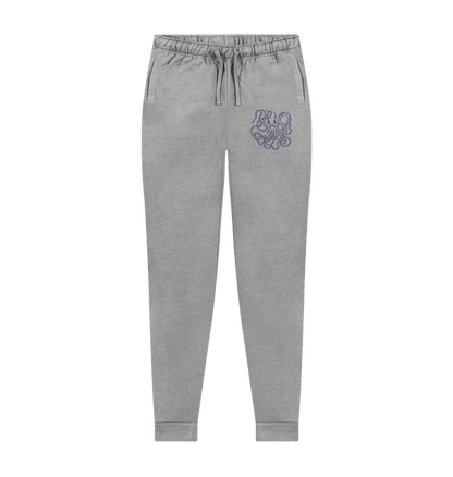 Athletic Grey Printed Mens Joggers Front