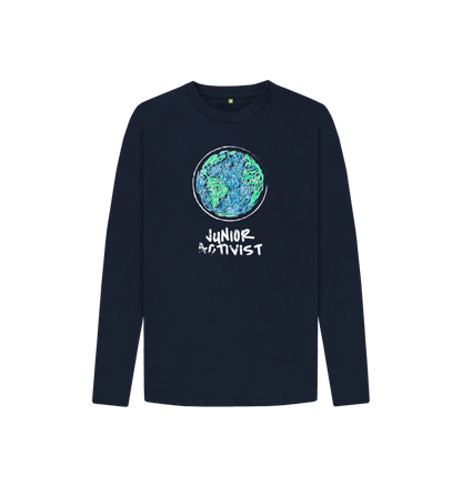Navy Blue Printed Kids T-Shirt