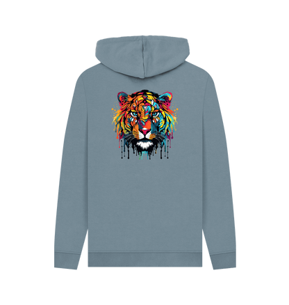 Stone Blue Printed Hoody