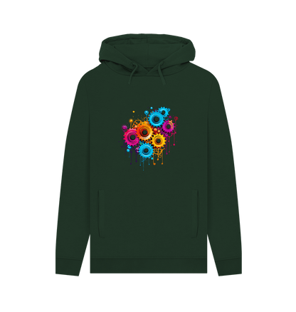 Evergreen Colour Drip Gears - Men's Pullover Hoodie