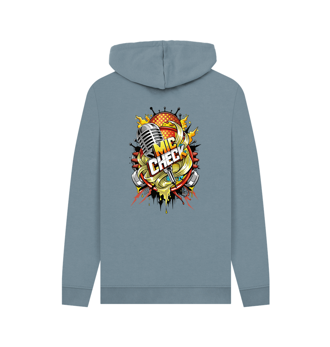 Stone Blue Printed Hoody Back