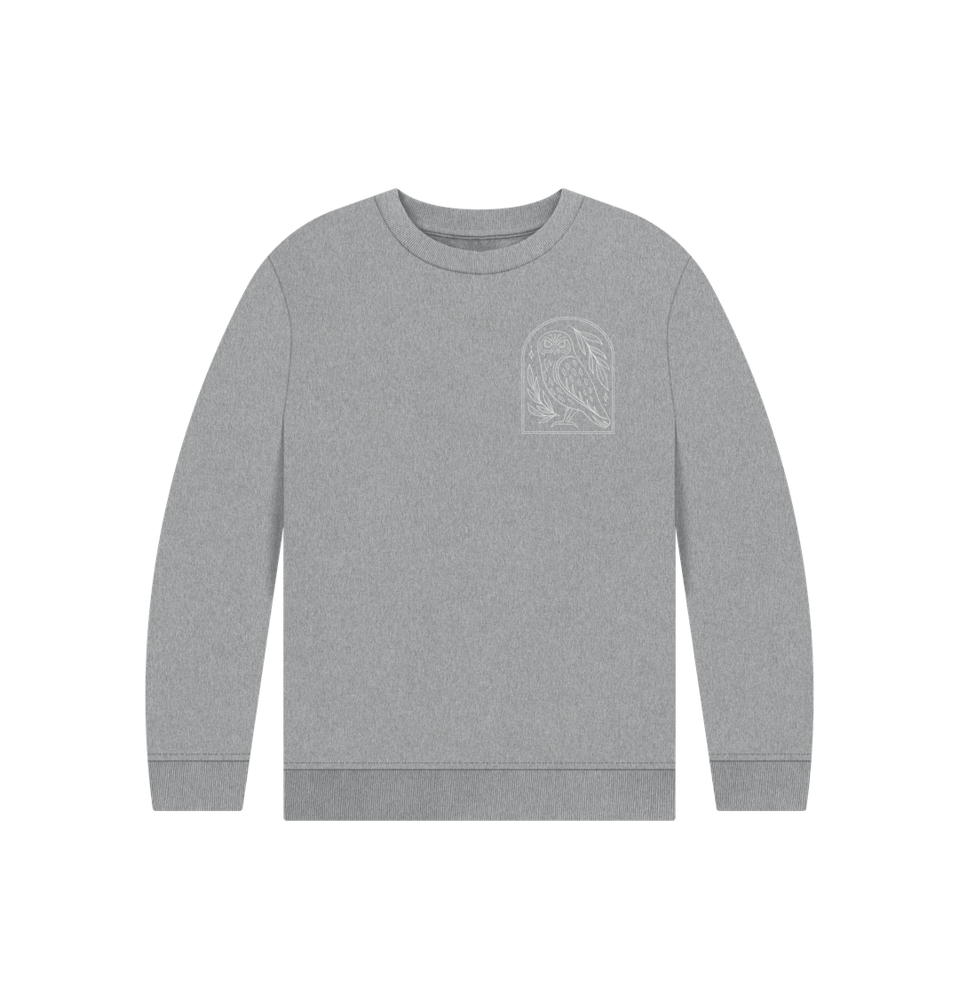 Athletic Grey Owl - Kids' Pullover Hoody