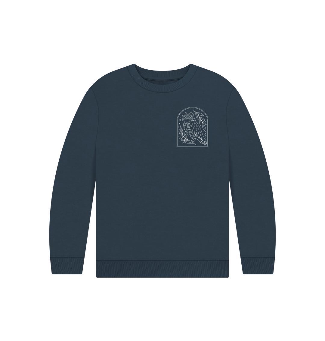 Navy Blue Owl - Kids' Pullover Hoody