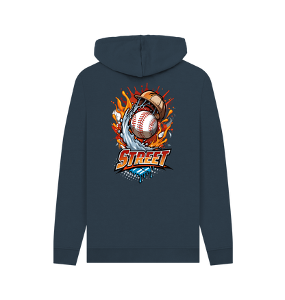 Navy Printed Hoody