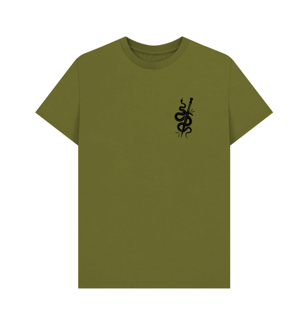 Moss Green Snake Sword - Men's Basic T-shirt