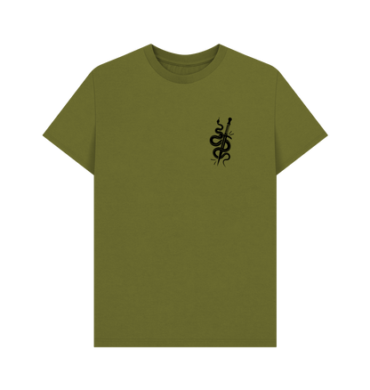 Moss Green Snake Sword - Men's Basic T-shirt