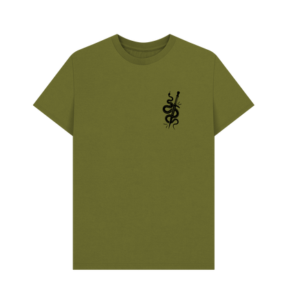 Moss Green Printed T-shirt Front