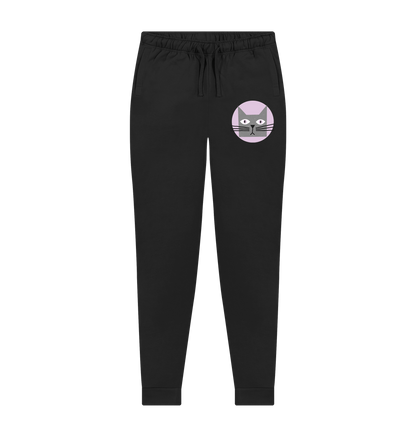 Black Printed Womens Joggers Front
