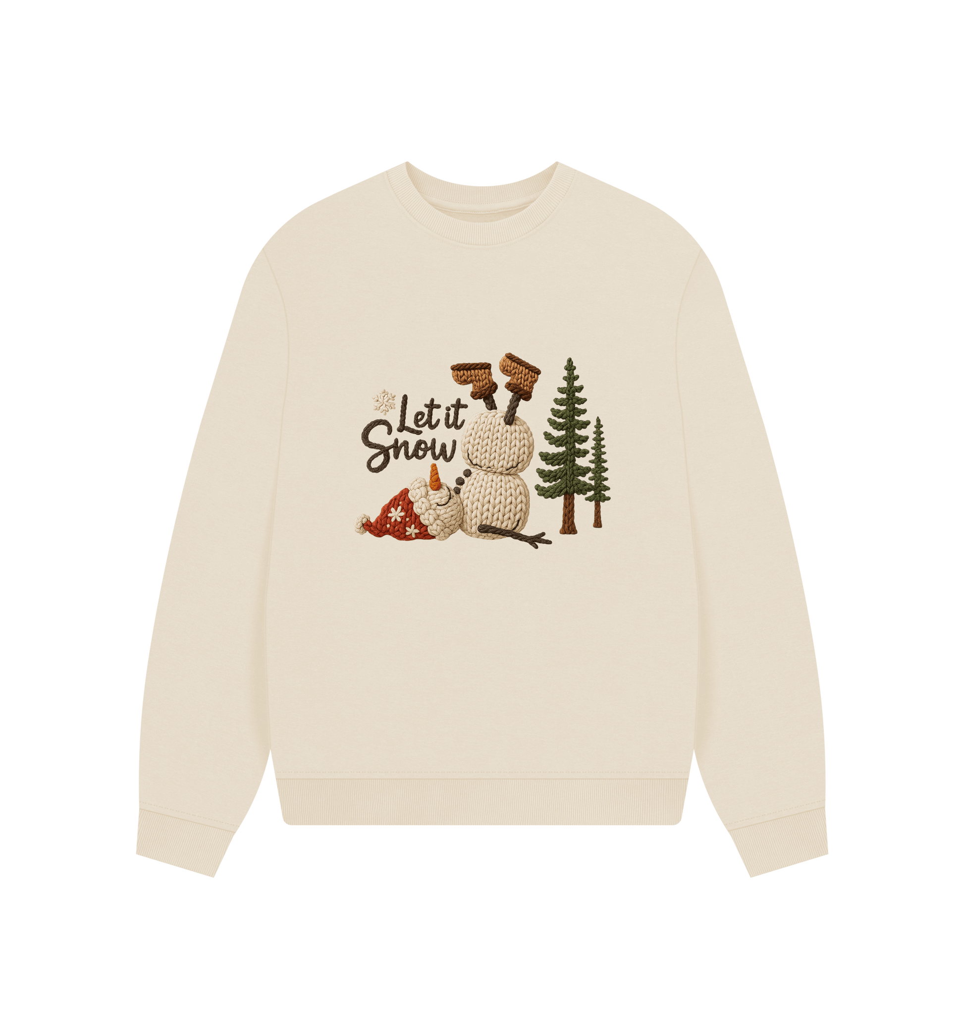 Oat Printed Sweater Front