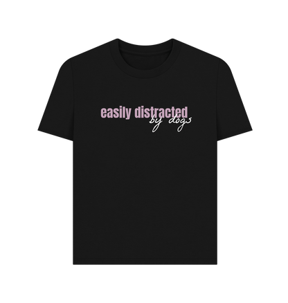 Black Easily Distracted - Women's Plain T-shirt