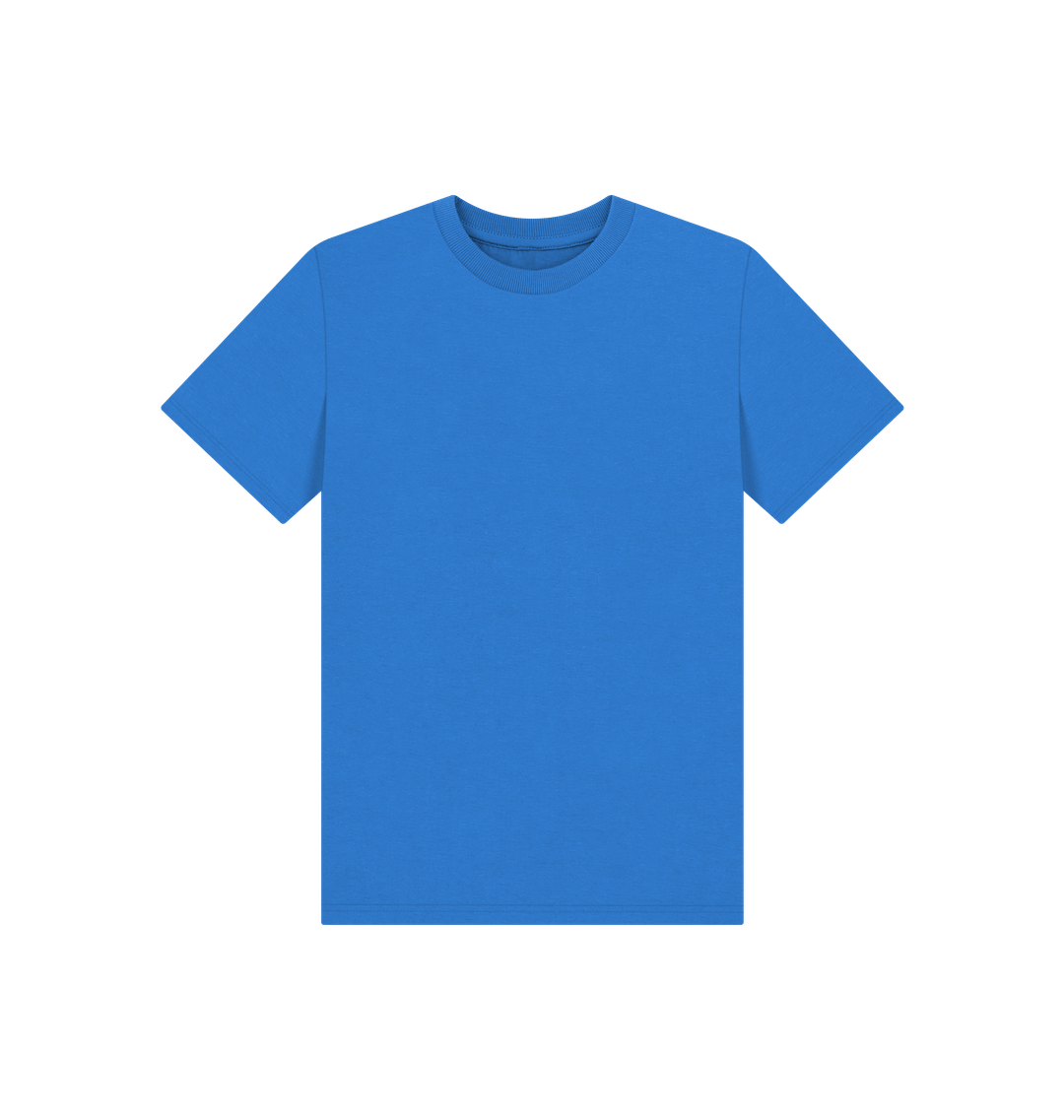 Bright Blue Plain Kids' Basic T-Shirt