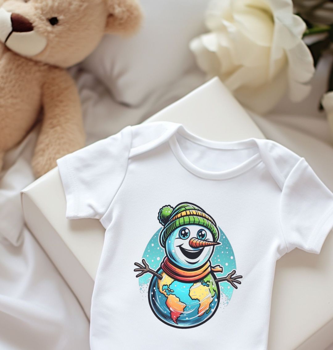 White Colour The Ecojoy Snowpal Apparel - Size 3-6m