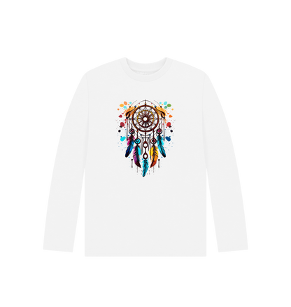 White Colour Drip Indian Dreams - Kids Organic Long Sleeve T-shirt