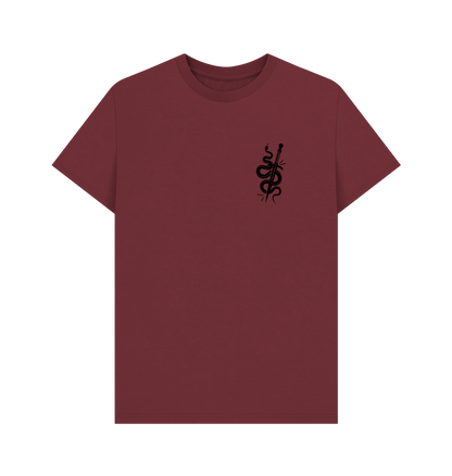 Red Wine Printed T-shirt Front