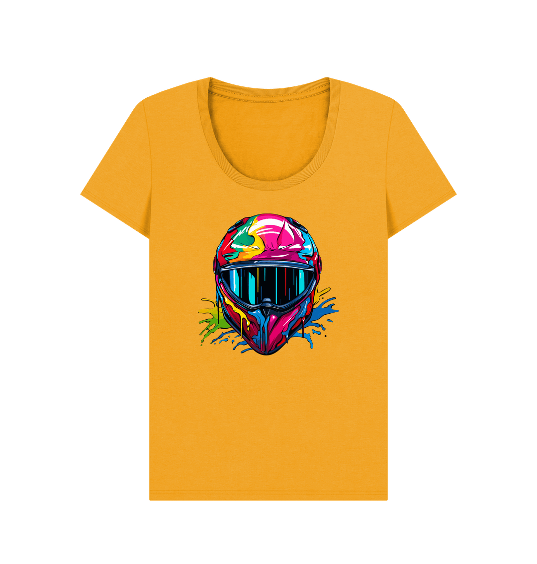 Mustard Colour Drip Nightrider - Women's Scoop Neck T-shirt