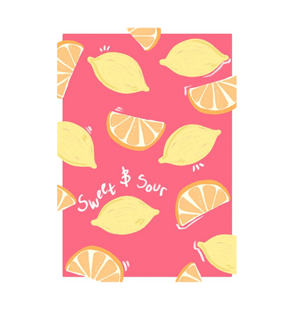 White Sweet & Sour Lemon Artwork Print