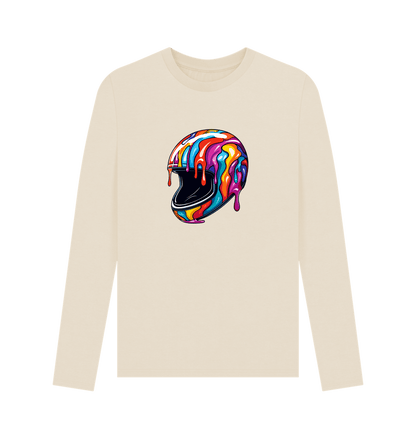 Oat Colour Drip Helmet - Men's Long Sleeve T-shirt