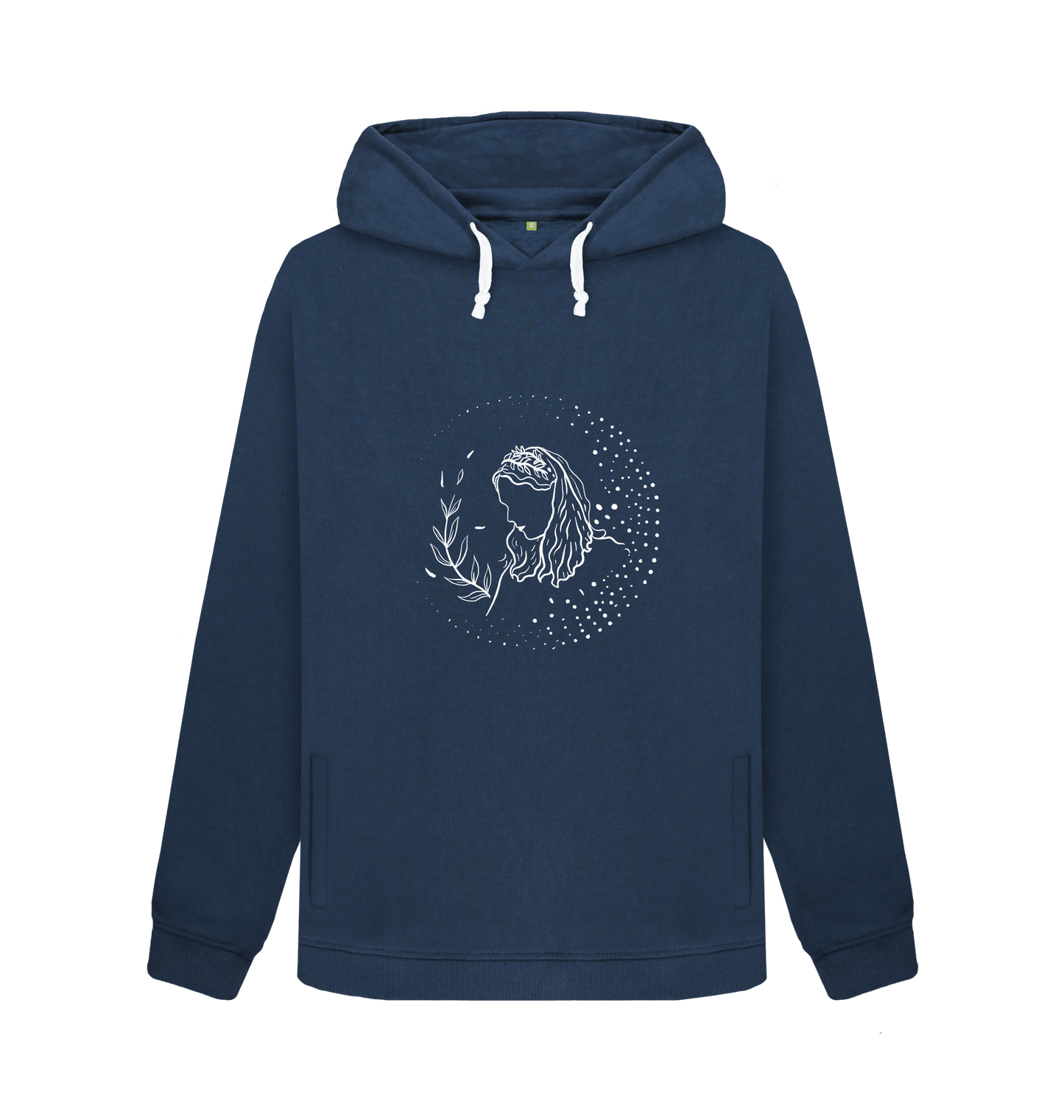 Navy Blue Printed Sweater Front