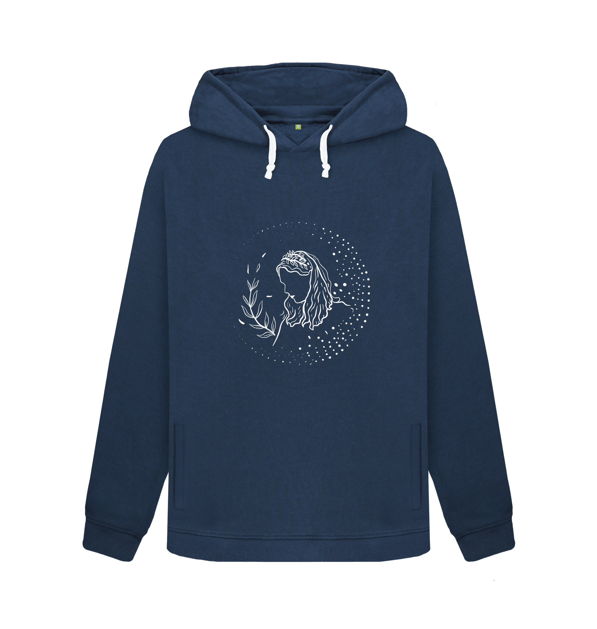 Navy Blue Printed Sweater Front