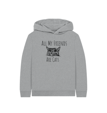 Athletic Grey Friendly Cat - Kids' Pullover Hoody